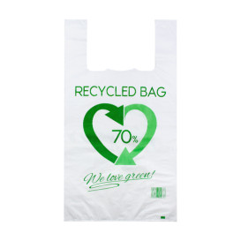 Bolsa Plástico Camiseta 70% Reciclado 50x60cm G200 (700 Uds)