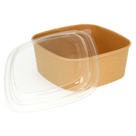 Tapa de Plástico rPET Transparente de 17x17cm (300 uds)