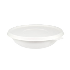 Tapa de Caña de Azúcar Blanco para Bol 710 y 1360ml (50 Uds)