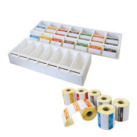 Rollo Adhesivo Rectangular “Sábado” 5x2,5cm (1.000 Uds)