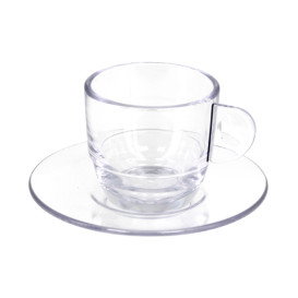 Taza Reutilizable SAN "Espresso" Transparente 80ml (6 Uds)