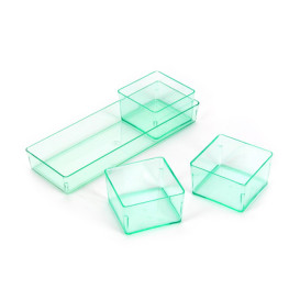 Bandeja Rectangular "Water Green" 13,1x4,6 cm (12 Uds)