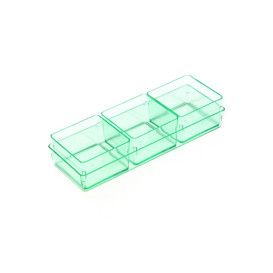 Bandeja Rectangular "Water Green" 13,1x4,6 cm (12 Uds)
