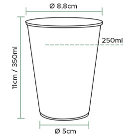 Vaso de Plastico PP Transparente 350 ml (50 Unidades)