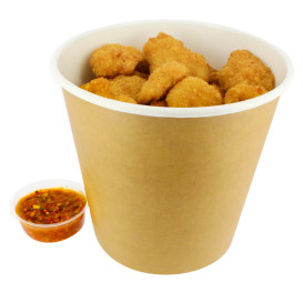 Cubo de Cartón para Pollo con Tapa 3990ml (300 Uds)