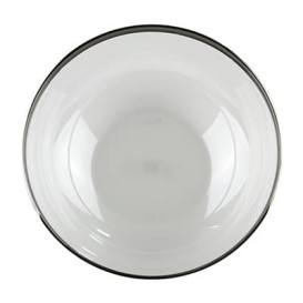 Bol Plástico Extra Rigido Transp. Ribete Plata 3500ml (40 Uds)