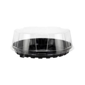 Envase Plástico con Tapa para Tarta OPS Ø24x6,5cm (60 Uds)