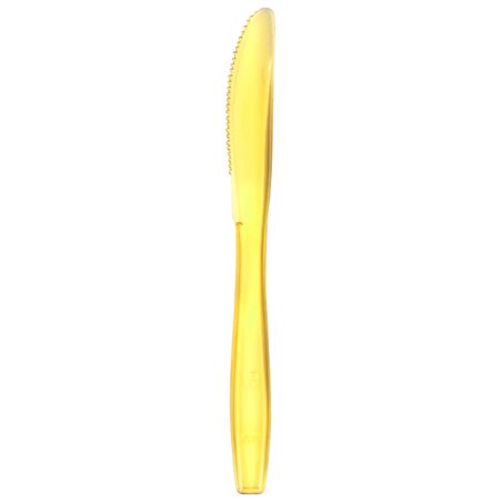 Cuchillo de Plástico PS Premium Amarillo 190mm (50 Uds)