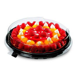 Envase para Tarta APET Negro Ø24cm (160 Uds)