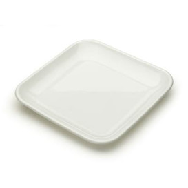 Plato Plastico Cuadrado Degustacion Blanco 6x6x1 cm 