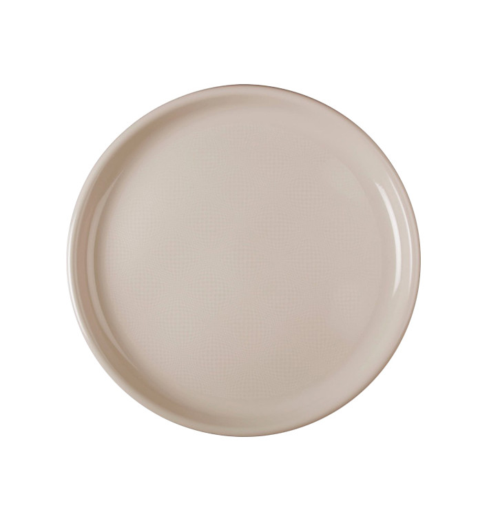 Plato Reutilizable PP para Pizza Beige Round Ø35cm (12 Uds)