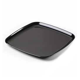 Bandeja Reutilizable PS Cuadrada Dura Negro 40x40cm (5 Uds)