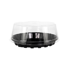 Envase para Tarta APET Negro Ø16cm (10 Uds)