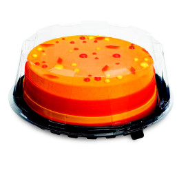 Envase para Tarta APET Negro Ø16cm (10 Uds)