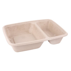 Envase Caña de Azucar PLA 2C 820ml 23x18x3cm (300 Uds)
