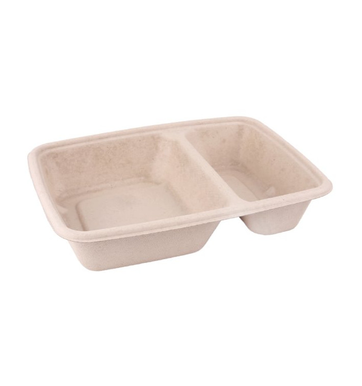Envase Caña de Azucar PLA 2C 820ml 23x18x3cm (300 Uds)