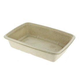 Envase Caña de Azúcar PLA 600ml 16x23x3cm (75 Uds)