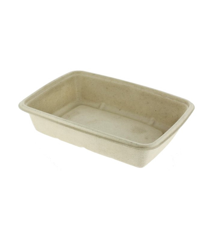 Envase Caña de Azúcar PLA 600ml 16x23x3cm (75 Uds)