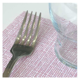 Mantel Individual Papel 30x40cm "Entre Lineas" Burdeos 40g/m² (1000 Uds)