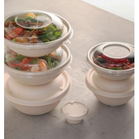 Tapa Cúpula de Plástico rPET Cristal Ø21x3cm (25 Uds)