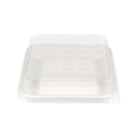 Tapa PLA para Envase Caña de Azúcar 18,5x18,5cm (50 Uds)