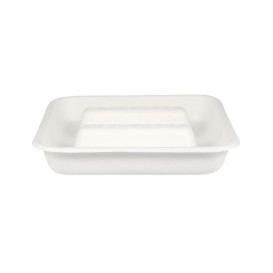 Envase para Tacos de Caña de Azúcar Blanco 18,5x18,5cm (300 Uds)