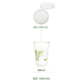 Tapa con Cruz PLA Vaso Almidón de Maíz 205,295ml (50 Uds)