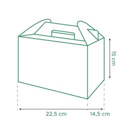 Caja de Menu Kraft 225x145x150mm (25 Uds)