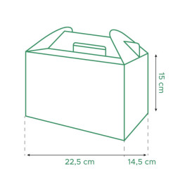 Caja de Menu Kraft 225x145x150mm (150 Uds)