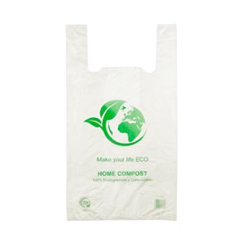 Bolsa Plástico Camiseta 100% Biodegradable 40x50cm (1.000 Uds)