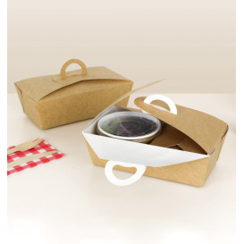Caja "Doggy Bag" Kraft con Asa 20x10x7cm 1500ml (140 Uds)