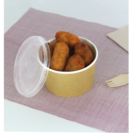 Tarrina de Cartón Kraft con Tapa PP 16 Oz/473ml (25 Uds)