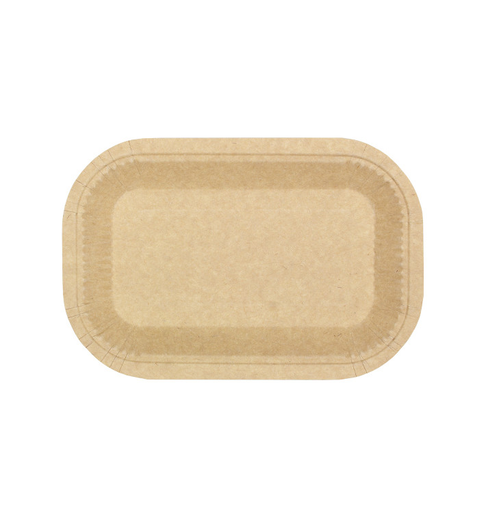 Bandeja de Cartón Antigrasa Kraft 15x23cm 245g/m² (50 Uds)