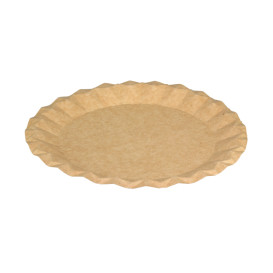 Plato de Cartón Kraft "Flower" Ø18cm 225g/m² (600 Uds)