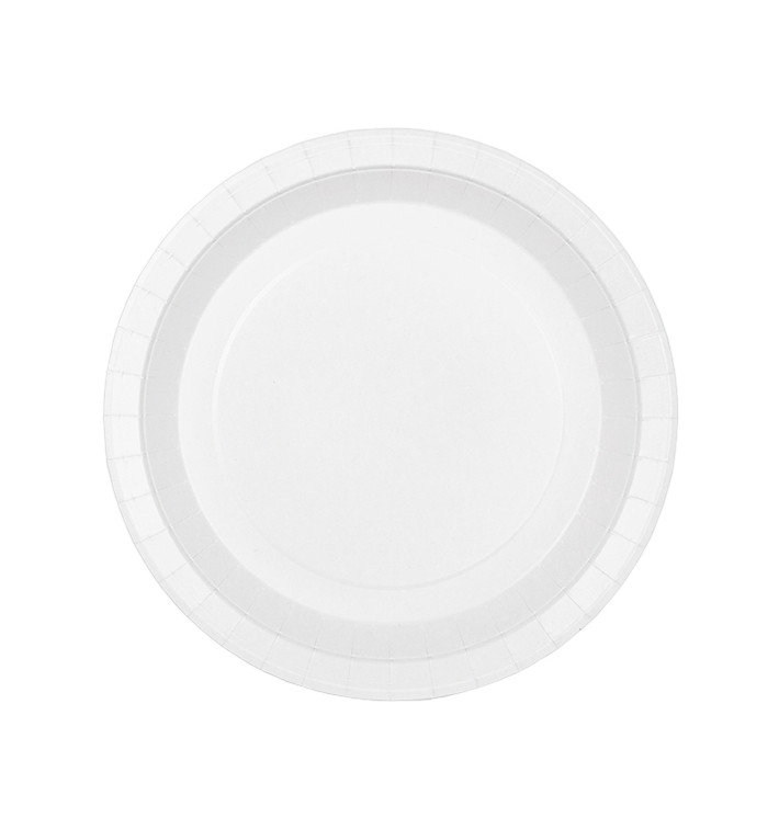 Plato de Carton Redondo Blanco Ø22cm 200g/m² (400 Uds)
