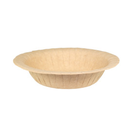 Plato Hondo de Cartón Antigrasa Kraft Ø19cm 245g/m² (50 Uds)