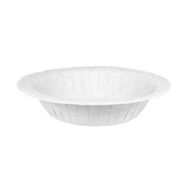 Plato Hondo de Cartón Antigrasa Blanco Ø19cm 250g/m² (50 Uds)