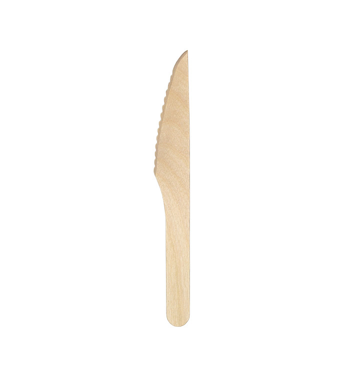 Cuchillo de Madera Desechable 16,5cm (1.000 Uds)