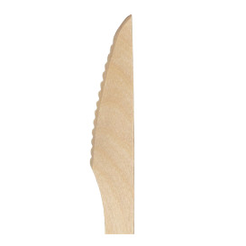 Cuchillo de Madera Desechable Enfundado 16,5cm (25 Uds)