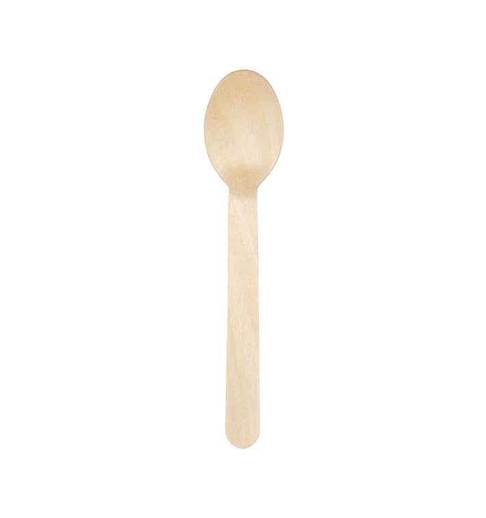 Cuchara de Madera Desechable 16cm (1.000 Uds)