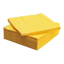 Servilleta Papel Amarillo 2C Punta-Punta 33x33cm (50 Uds)