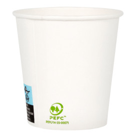 Vaso Cartón 4 Oz/120ml Blanco Ø6,2cm (80 Uds)