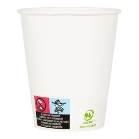 Vaso Cartón 6 Oz/180ml Blanco Ø7,0cm (100 Uds)