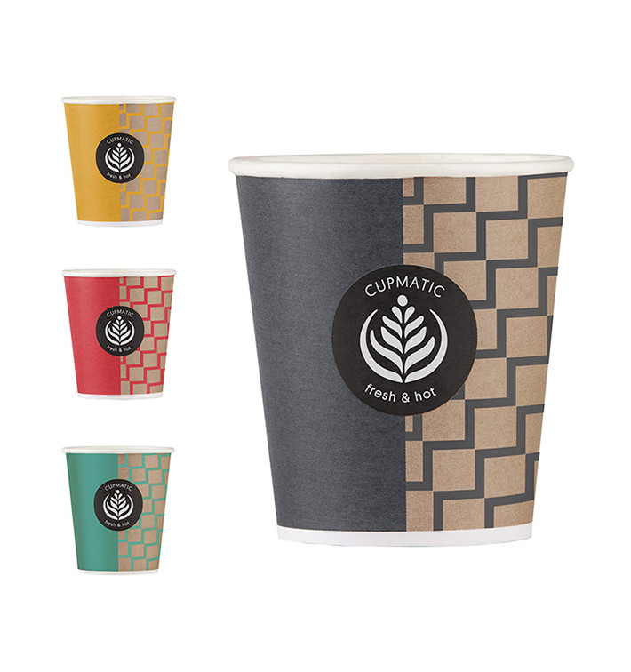 Vaso Carton Cupmatic 8Oz/210ml Ø7,0cm (100 Uds)