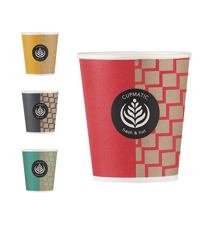 Vaso Carton Cupmatic 9Oz/280ml Ø8,0cm (50 Uds)