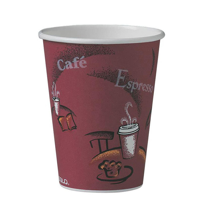 Vaso Cartón 12 Oz/360ml "Bistro" Ø8,9cm (1000 Uds)
