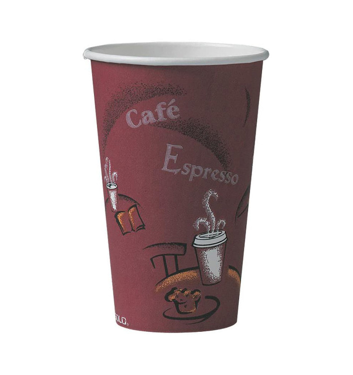 Vaso Cartón 16 Oz/500ml "Bistro" Ø8,9cm (50 Uds)