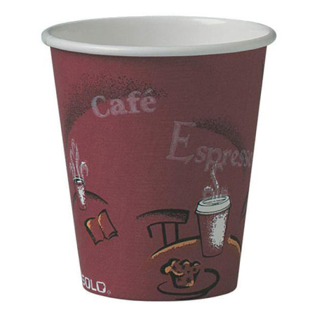 Vaso Cartón 6Oz/180ml "Bistro" Ø7,4cm (50 Uds)