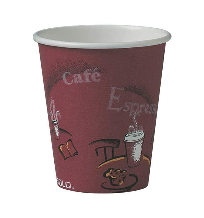 Vaso Cartón 6Oz/180ml "Bistro" Ø7,4cm (1000 Uds)