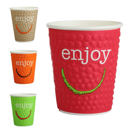 Vaso Cartón "Enjoy" 9Oz/270ml Ø8,0cm (30 Uds)